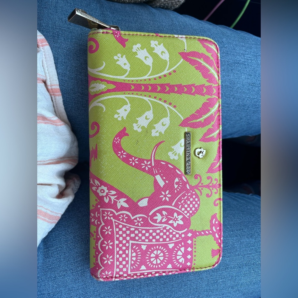 Spartina 449 Green and Pink Paisley Wallet